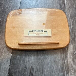 Longaberger Wooden Recipe Basket Lid only